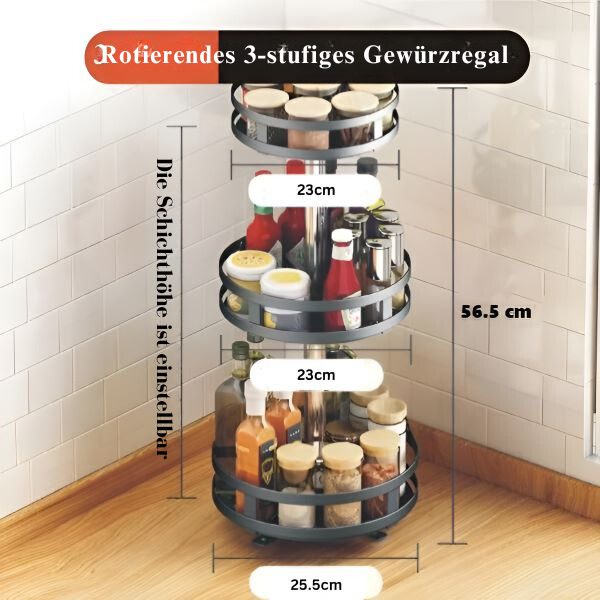 SpinEase - 360° Drehbarer Organizer (3 Ebenen)