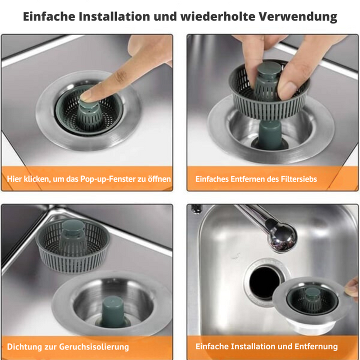 CleanFlow – Neuer Verbesserter Siphon-Siebkorb-Ablauf