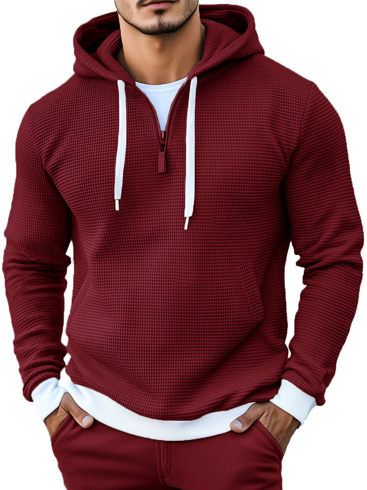 Valtin – Stilvoller Waffel Langarm Kapuzenpullover