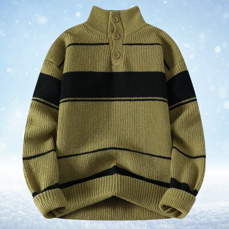 Wilhelm - Gestreifter Dicker Warmer Pullover