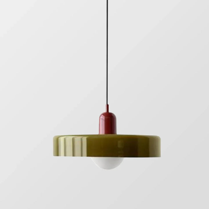 Bauhuis Hanglamp in Gekleurd Glas