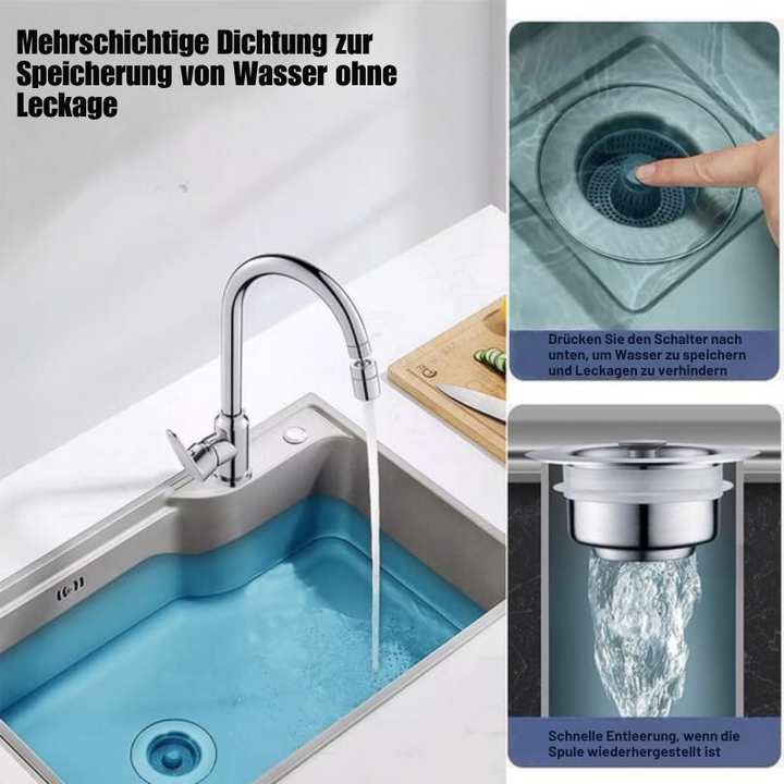 CleanFlow – Neuer Verbesserter Siphon-Siebkorb-Ablauf