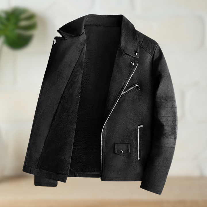 Theo – Lederjacke Mit Fleecefutter