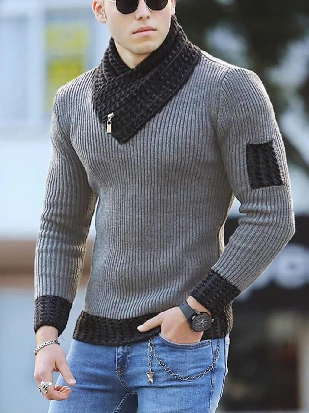 Yannic – Langärmliger Strickpullover