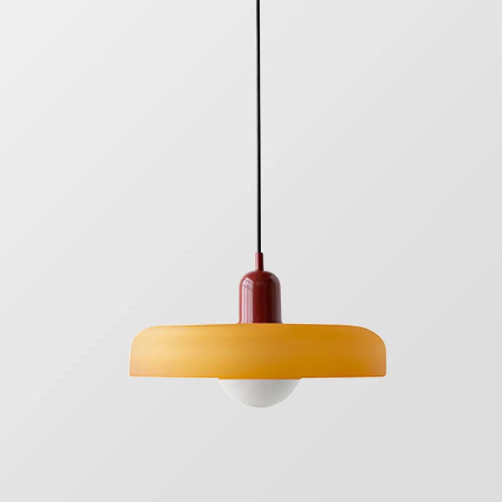 Bauhuis Hanglamp in Gekleurd Glas