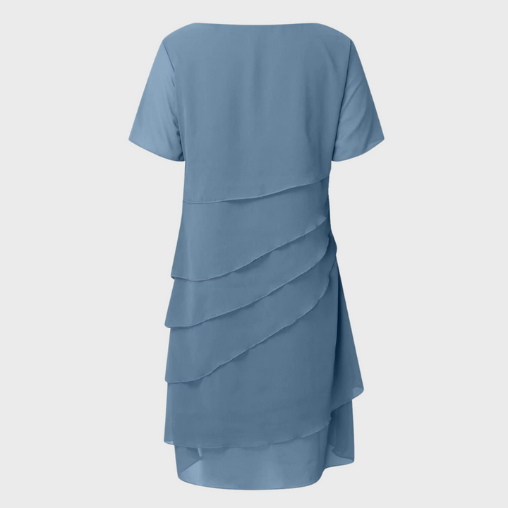 Wenke – Plissiertes Chiffon Kleid