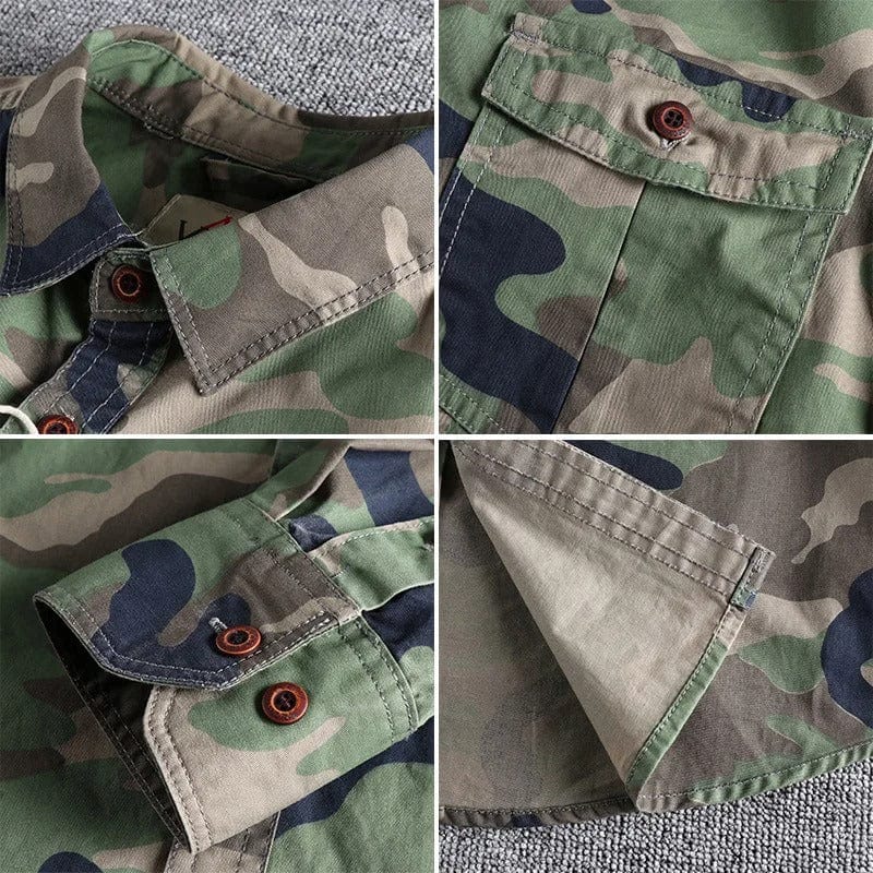 Paulo™ - Denim Camo Shirt