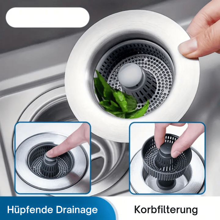 CleanFlow – Neuer Verbesserter Siphon-Siebkorb-Ablauf