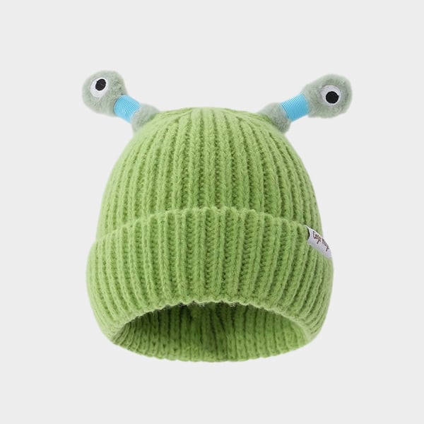 GlowTots – Winter Eltern Kind-Süßes leuchtendes kleines Monster-Strickhaube