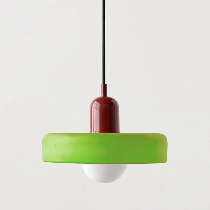 Bauhuis Hanglamp in Gekleurd Glas