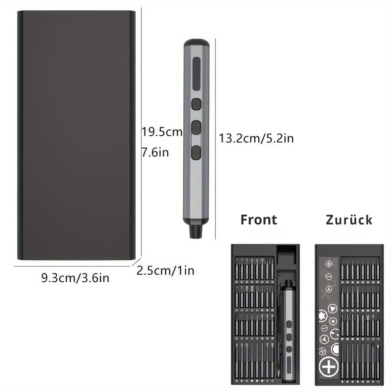 SwiftDrive - Mini Präzisions Elektroschraubendreher Set