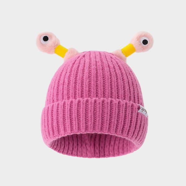 GlowTots – Winter Eltern Kind-Süßes leuchtendes kleines Monster-Strickhaube