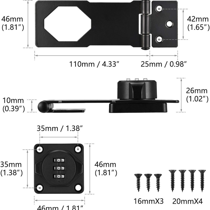 SafeKey – Schrank Passwort Haspe Schloss