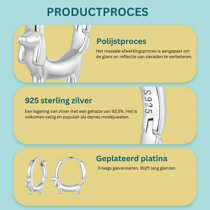 HoopsChic - Teckel Hoepel Oorbellen