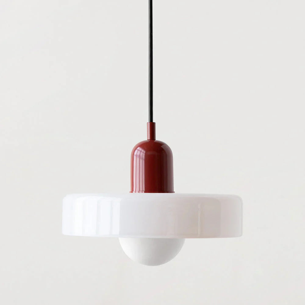 Bauhuis Hanglamp in Gekleurd Glas