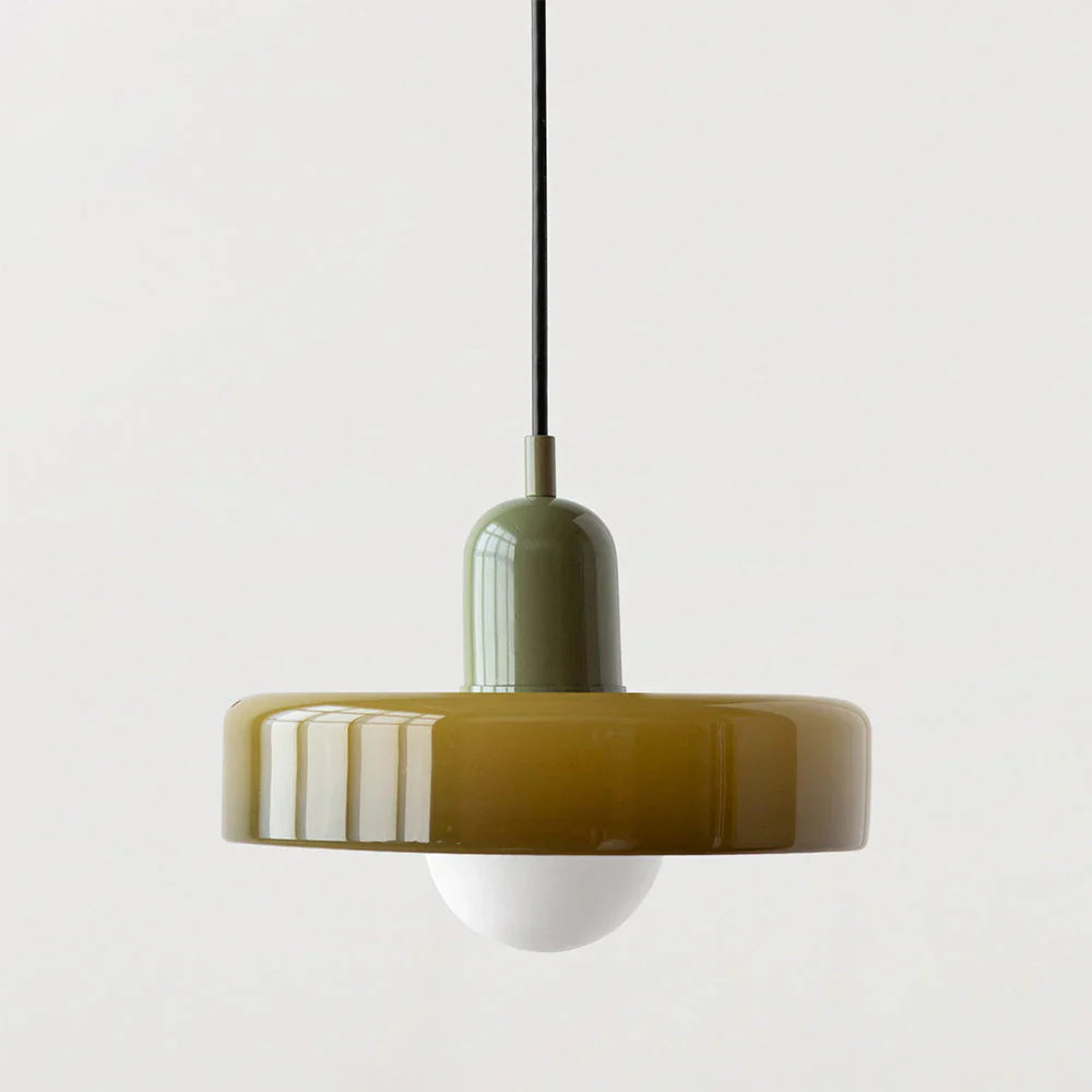 Bauhuis Hanglamp in Gekleurd Glas