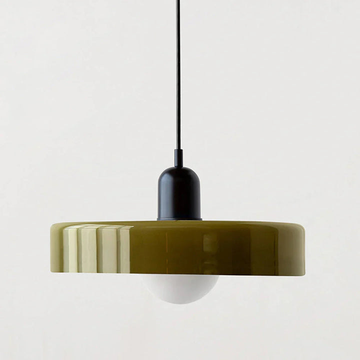 Bauhuis Hanglamp in Gekleurd Glas