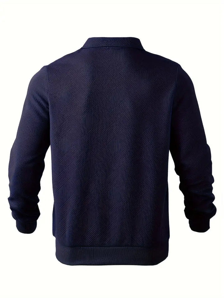 Baldrick – Geometrisches Gestaltung Vintage Reißverschluss Pullover