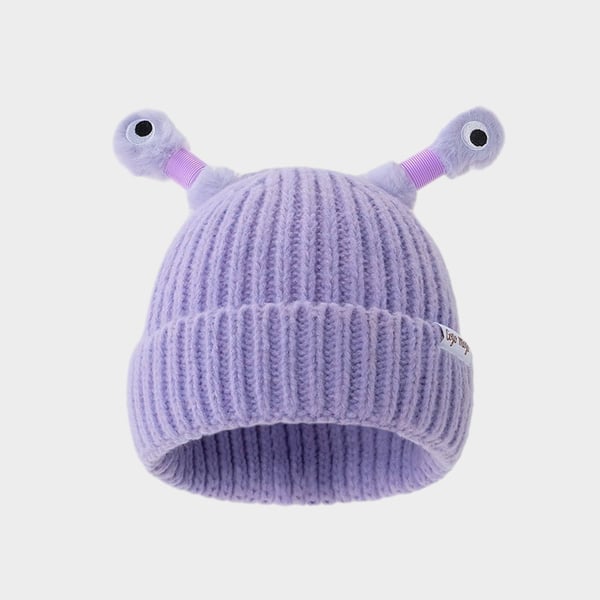 GlowTots – Winter Eltern Kind-Süßes leuchtendes kleines Monster-Strickhaube