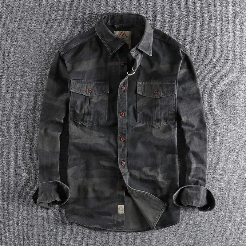 Paulo™ - Denim Camo Shirt