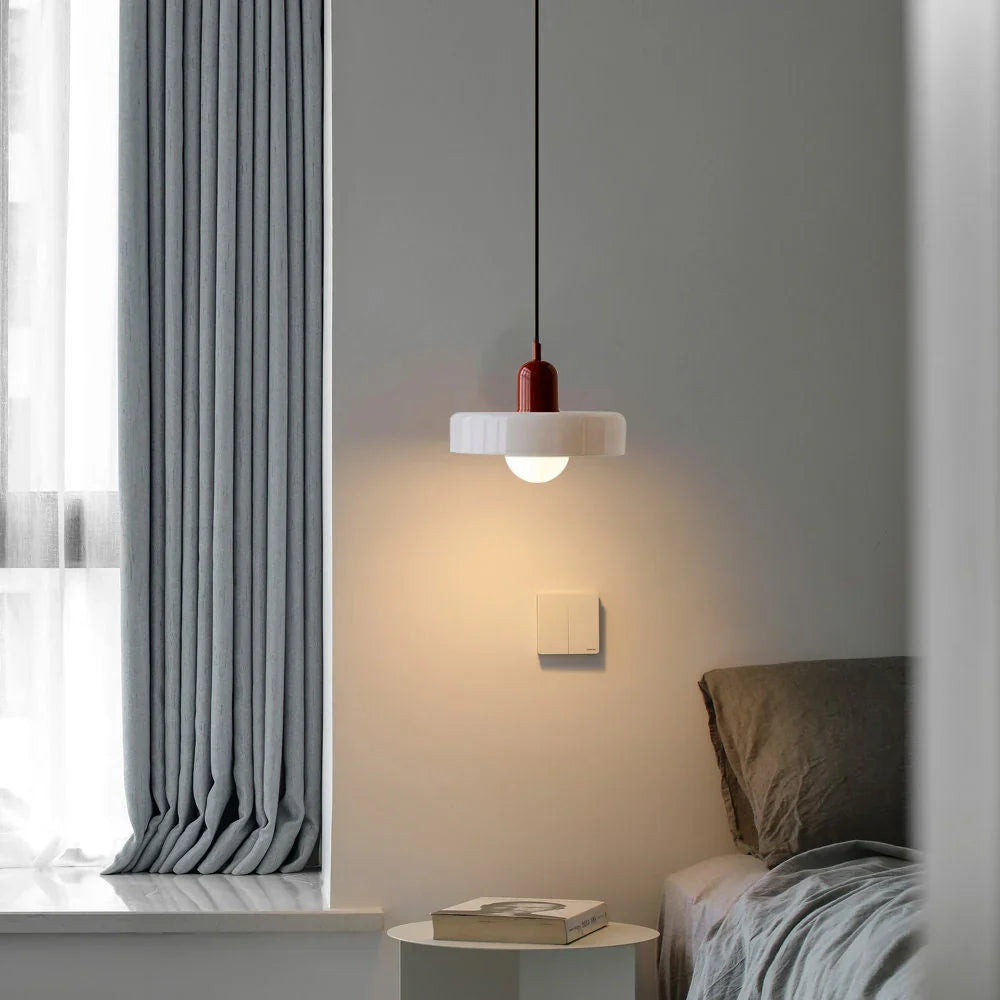 Bauhuis Hanglamp in Gekleurd Glas