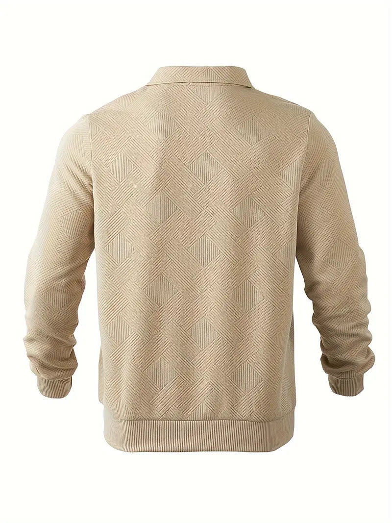 Baldrick – Geometrisches Gestaltung Vintage Reißverschluss Pullover